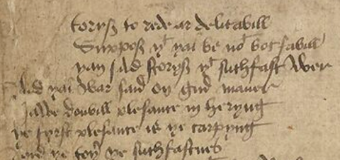 Source: Edinburgh, National Library of Scotland, Adv.MS.19.2.2 (i), Manuscript of 'The Brus' of John Barbour (manuscript date: 1489).